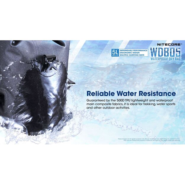 Nitecore WDB05 - vandeniui atspari kuprinė, 5L