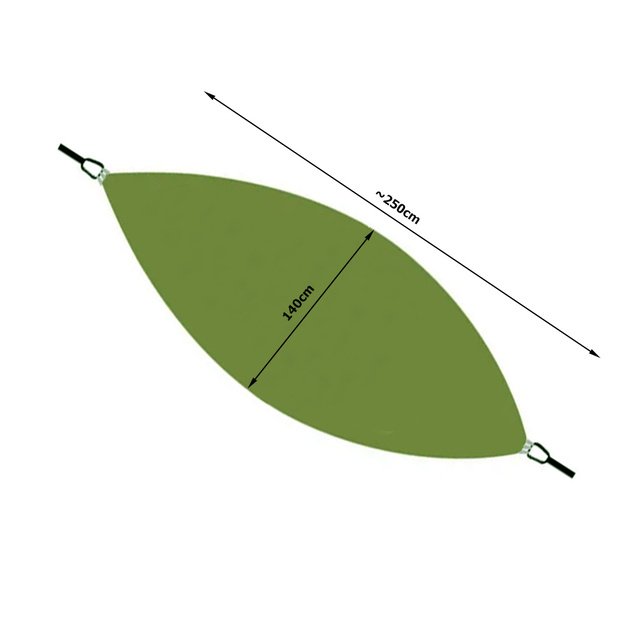 Turistinis hamakas su tinkleliu nuo uodų stovyklavimui, pakabinimo virvė, krepšys, šviesos užvalkalas