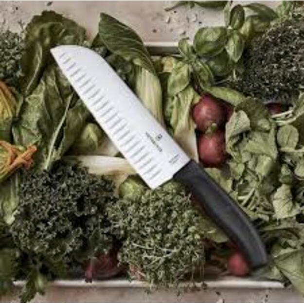 Victorinox Swiss Classic peilis Santoku, rievėta briauna, 17 cm 6.8523.17