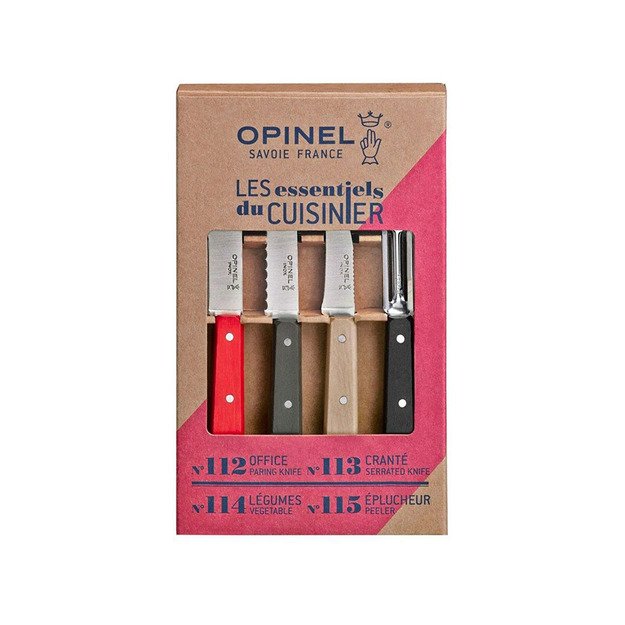 Opinel 4 Piece Essentials Small Kitchen Knife Set