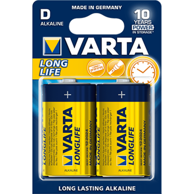 D baterija Varta Longlife , 2 vnt.