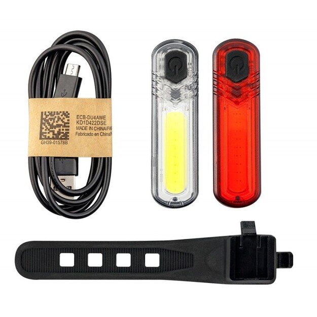 Mactronic 60+18lm USB įkraunamų dviračio žibintų komplektas DuoSlim