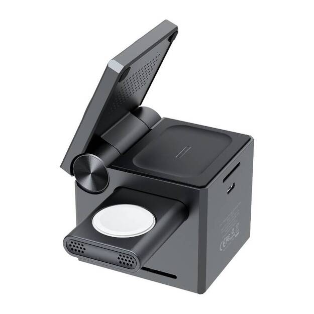 Choetech T632-F 3-in-1 15 W indukcinis įkroviklis (juodas)