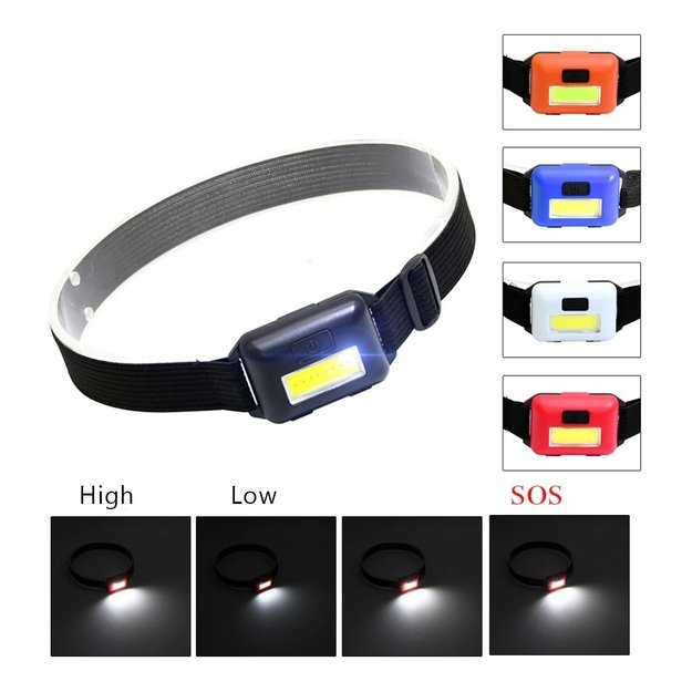 Žibintuvėlis ant galvos 3W COB LED