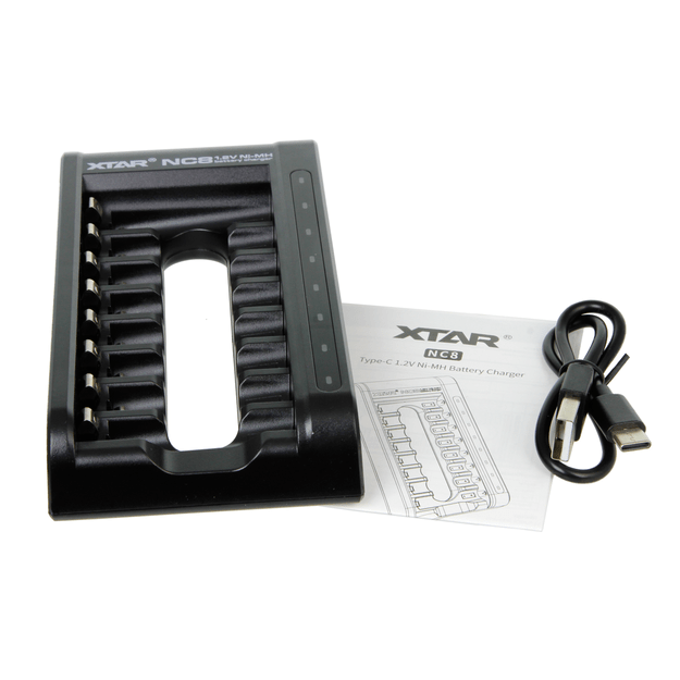 XTAR NC8 įkroviklis AA/AAA 1,2V Ni-MH USB