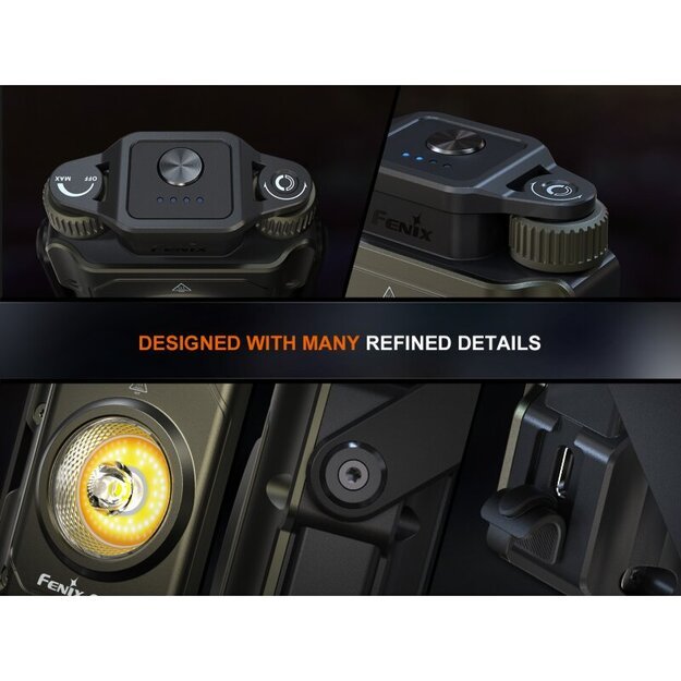 Fenix ​​​​CL27R LED pramoninis ir stovyklavimo šviestuvas su USB jungtimi MĖLYNAS