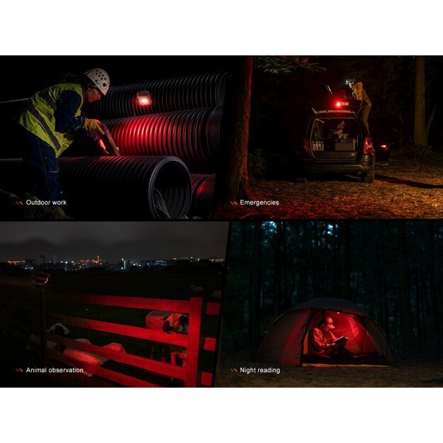 Fenix ​​​​CL27R LED pramoninis ir stovyklavimo šviestuvas su USB jungtimi MĖLYNAS