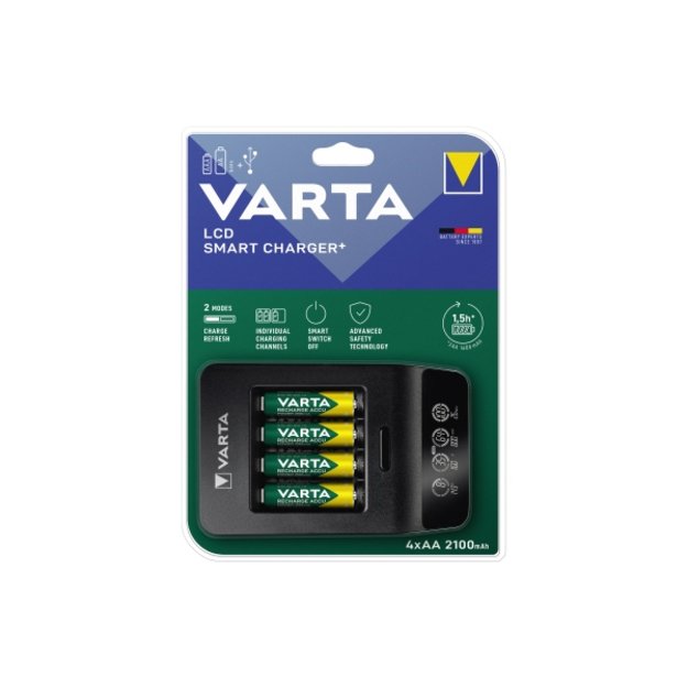 VARTA LCD Smart charger + 4 x AA 2100mAh 576841
