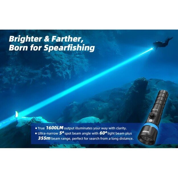 XTAR Hunter DH1 1600 diving flashlight 1600lm