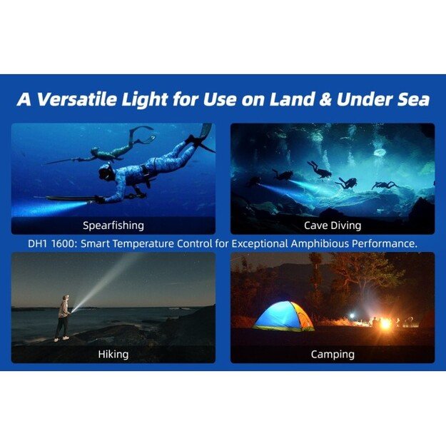 XTAR Hunter DH1 1600 diving flashlight 1600lm