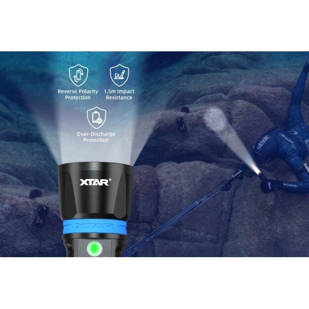 XTAR Hunter DH1 1600 diving flashlight 1600lm