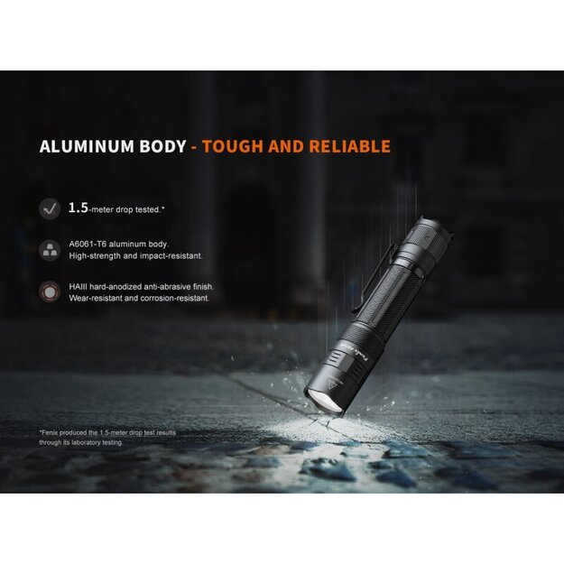 Fenix ​​​​PD32R LED žibintuvėlis su USB jungtimi Rudas