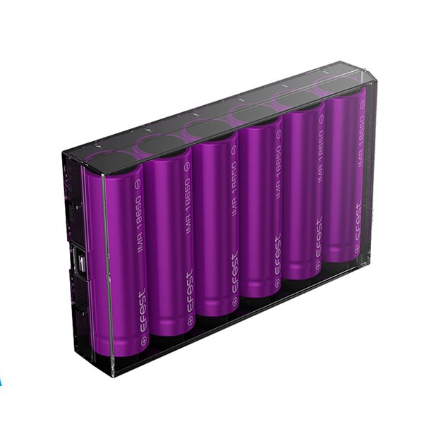 Efest H6 – 6 аккумуляторов 18650, макс. длина 67 мм ЧЕРНЫЙ