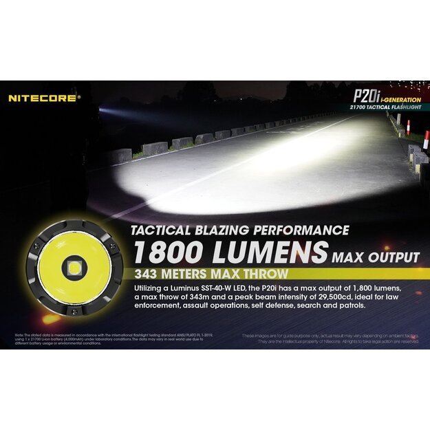 Nitecore P20i 1800lm žibintuvėlis