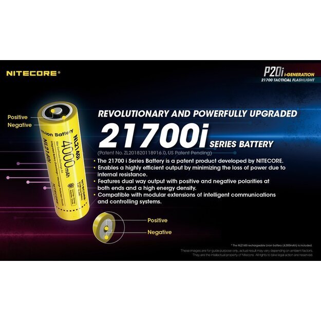 Nitecore P20i 1800lm žibintuvėlis