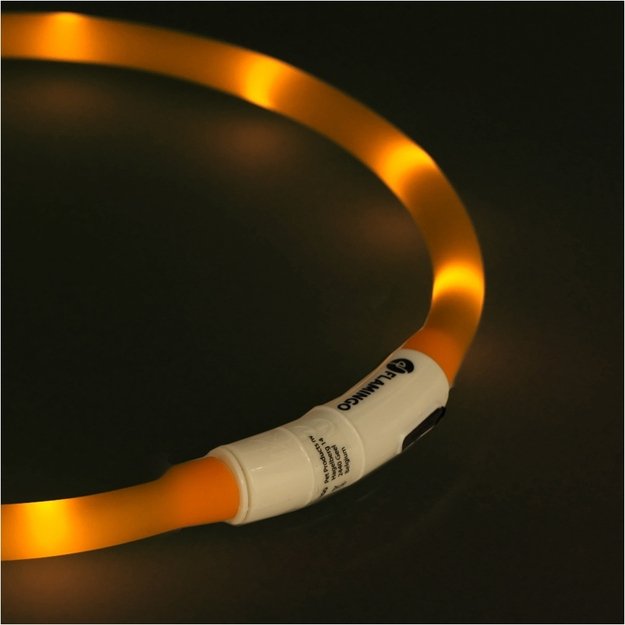 Flamingo Nera šviečiantis šunų antkaklis