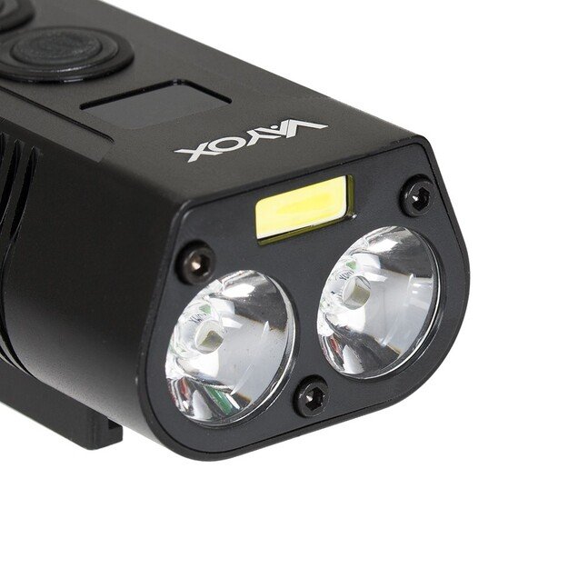 Dviračio žibintas 750 lm 2x XML + COB + powerbank Vayox