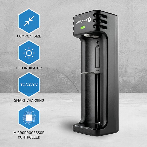 Зарядное устройство для литий-ионных цилиндрических аккумуляторов everActive LC-100