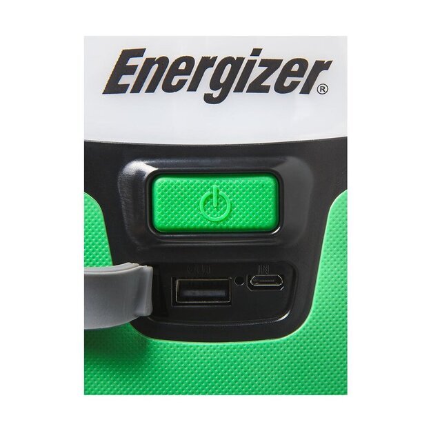 Energizer įkraunama stovyklautojo lempa 1000lm USB ŽALIA