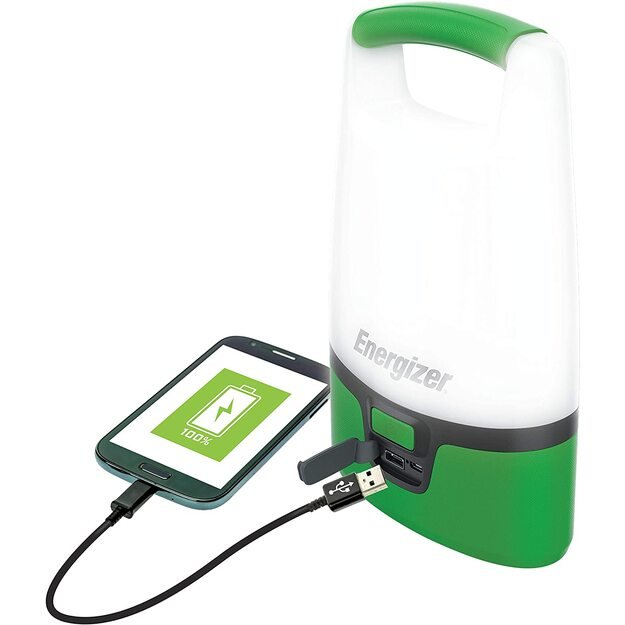 Energizer įkraunama stovyklautojo lempa 1000lm USB ŽALIA