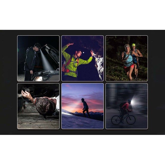 Žibintuvėlis ant galvos Supfire HL63, 450lm, USB-C