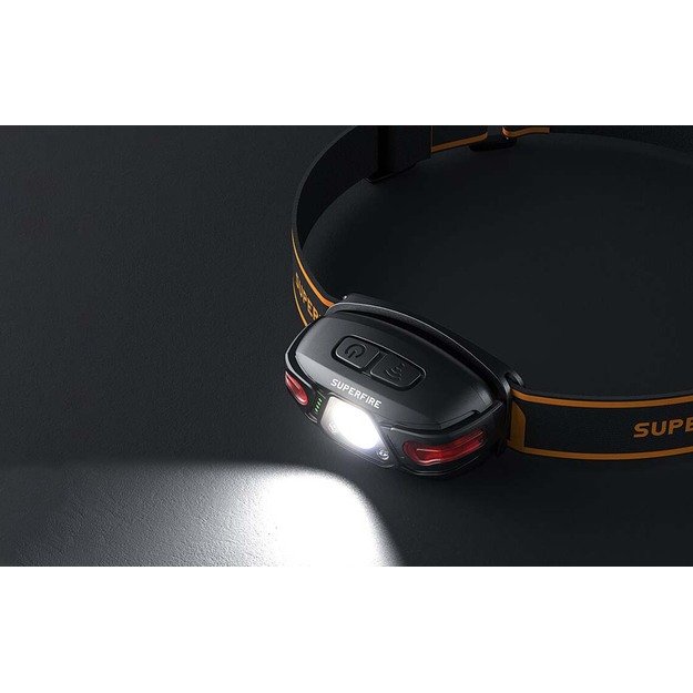 Žibintuvėlis ant galvos Supfire HL63, 450lm, USB-C