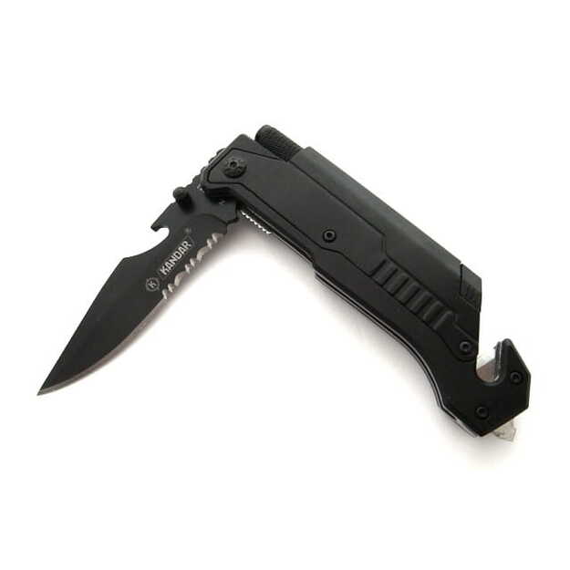 Gelbėjimo peilis su žibintuvėliu KANDAR 3IN1 N-061L