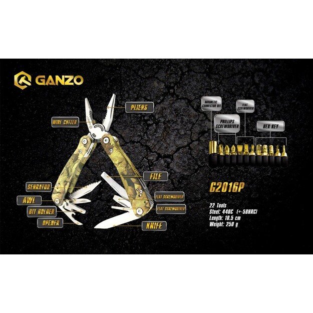 Ganzo G2016P multifunkcinis įrankis