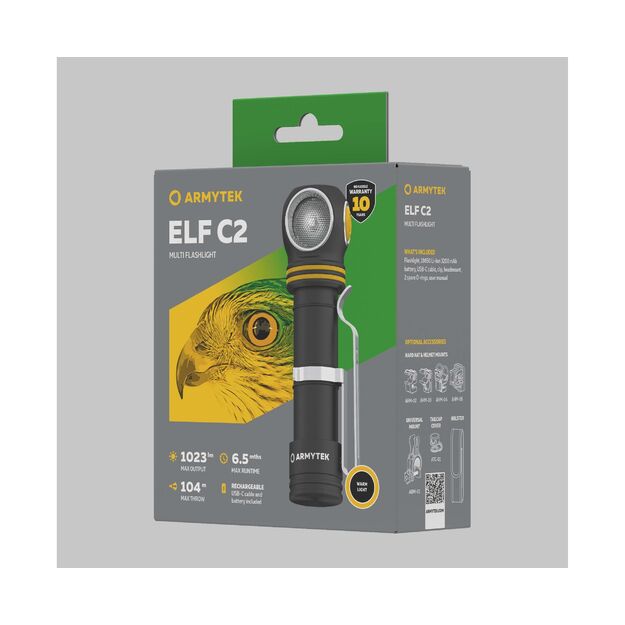 Armytek Elf C2 USBC žibintuvėlis 4in1 F05103W