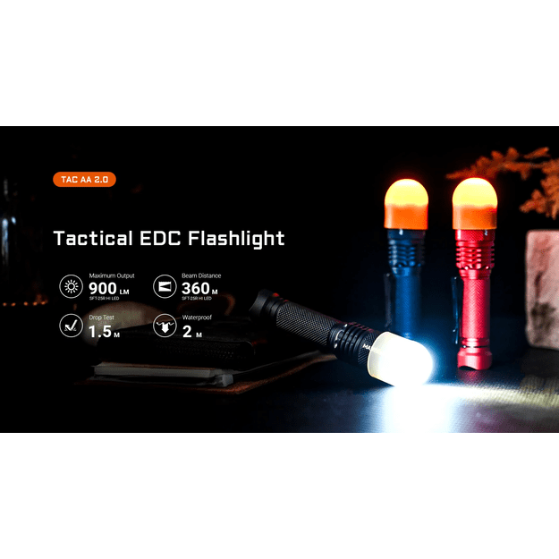 AceBeam TAC AA V2.0 žibintuvėlis Raudonas