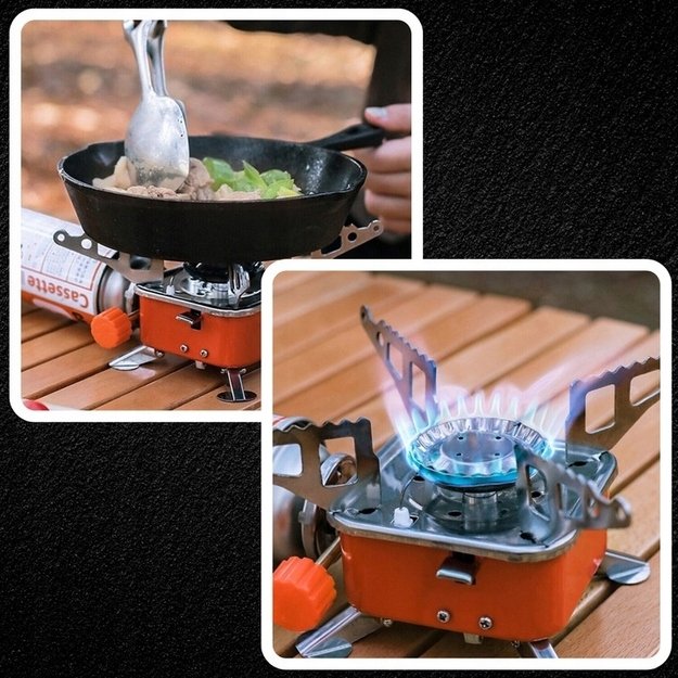 Nešiojama sulankstoma kempingo dujinė viryklė