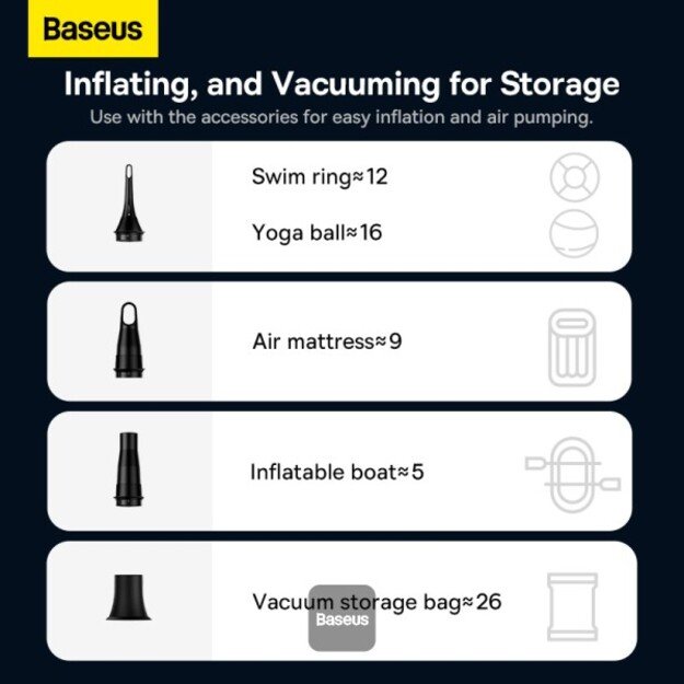 Baseus A3lite Wireless Car Vacuum Cleaner (Black)