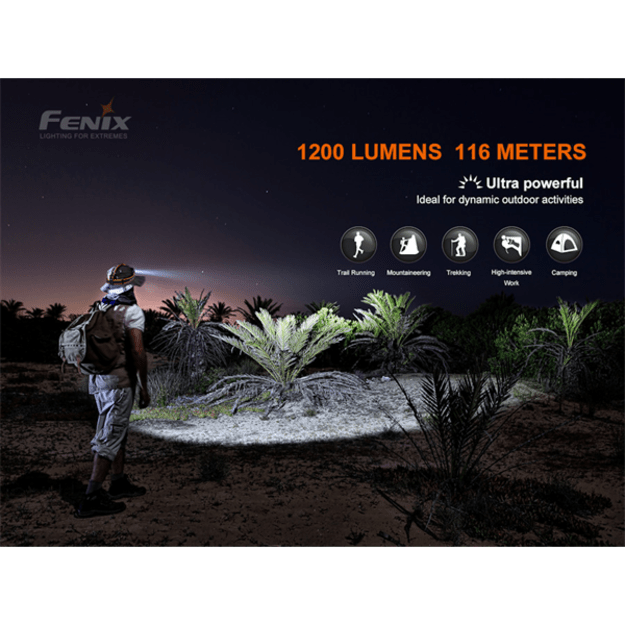 Fenix ​​HM60R LED žibintuvėlis su Li-Ion baterija Camouflage