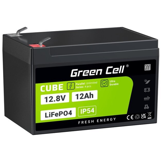 Green Cell LFPGC12V12AH UPS LiFePO4 akumuliatorius 12,8 V 12 Ah