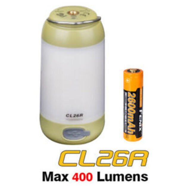 Fenix CL26R galinga turistinė lempa, žalia