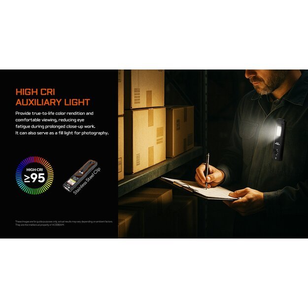 AceBeam UC25 Multi-Light taktinis EDC žibintuvėlis Juodas