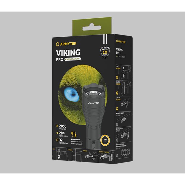 Armytek Viking Pro žibintuvėlis 2050lm Šiltai balta F07701W