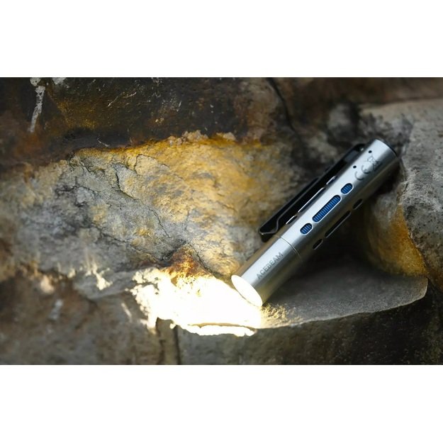 AceBeam žibintuvėlis Rider RX EDC 650LM SIDABRINIS