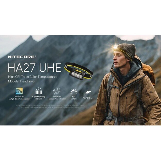 Nitecore HA27 UHE MCT žibintuvėlis