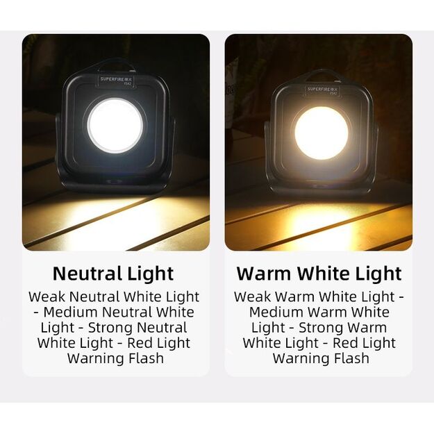 Superfire flashlight with magnet USB-C FS42