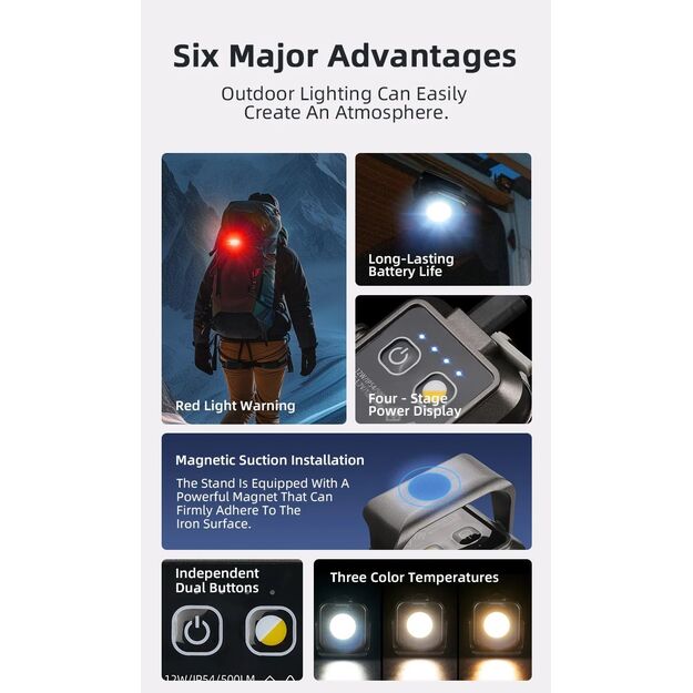 Superfire flashlight with magnet USB-C FS42