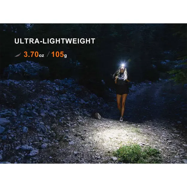 Fenix ​​HM55R LED žibintuvėlis ant galvos Dark Purple