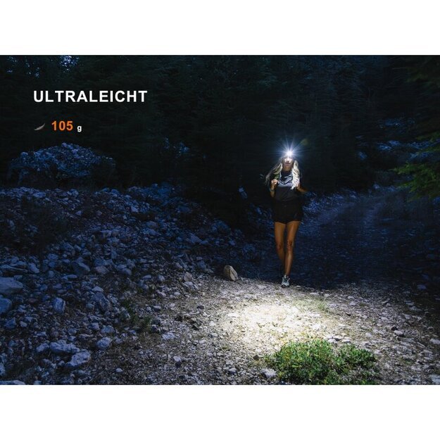 Fenix ​​HM55R LED žibintuvėlis ant galvos Dark Purple