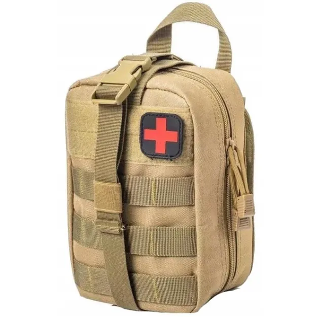 Тактический подсумок для первой помощи с системой MOLLE, крепится на ремень