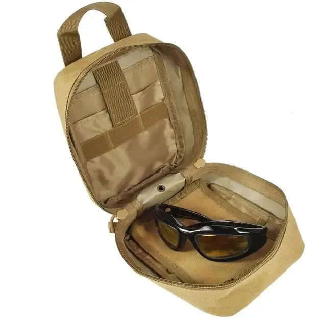 Тактический подсумок для первой помощи с системой MOLLE, крепится на ремень