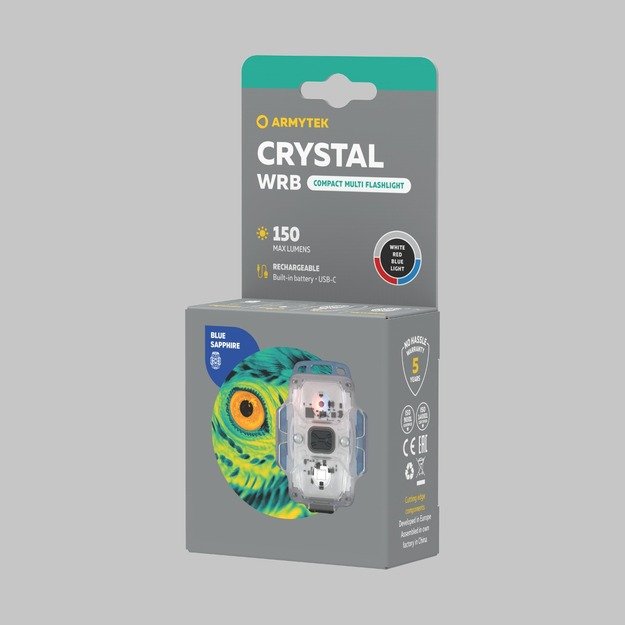 Armytek Crystal WRB universalus žibintuvėlis USB-C Blue F07202B