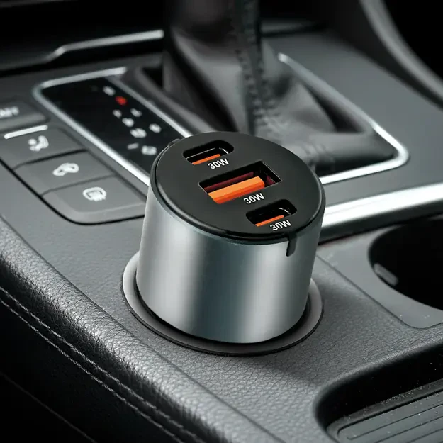 Автомобильное зарядное устройство everActive CC-40Q с портом QC3.0 USB и 2 USB-C PD 60W
