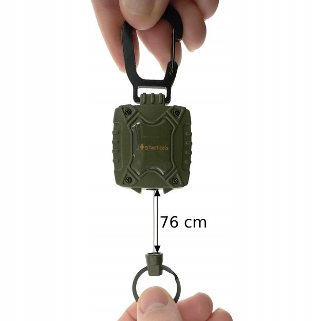 JB Tacticals taktinis įtraukiklis 75 cm su karabinu – JB02, žalias