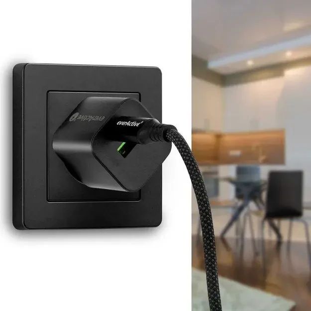 everActive CBB-2PD5L USB-C to USB-C Cable with LCD Display and E-Marker, Power Delivery 100W, 200 cm