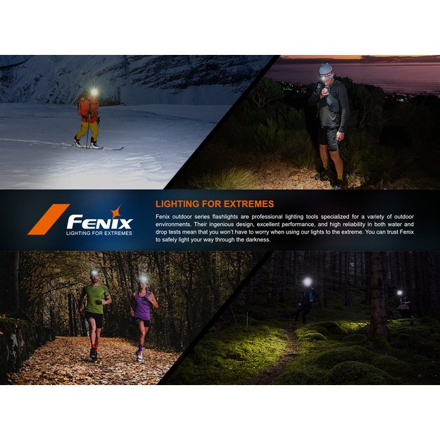 	 Fenix ​​HM53R žibintuvėlis Garnet Grey/Orange